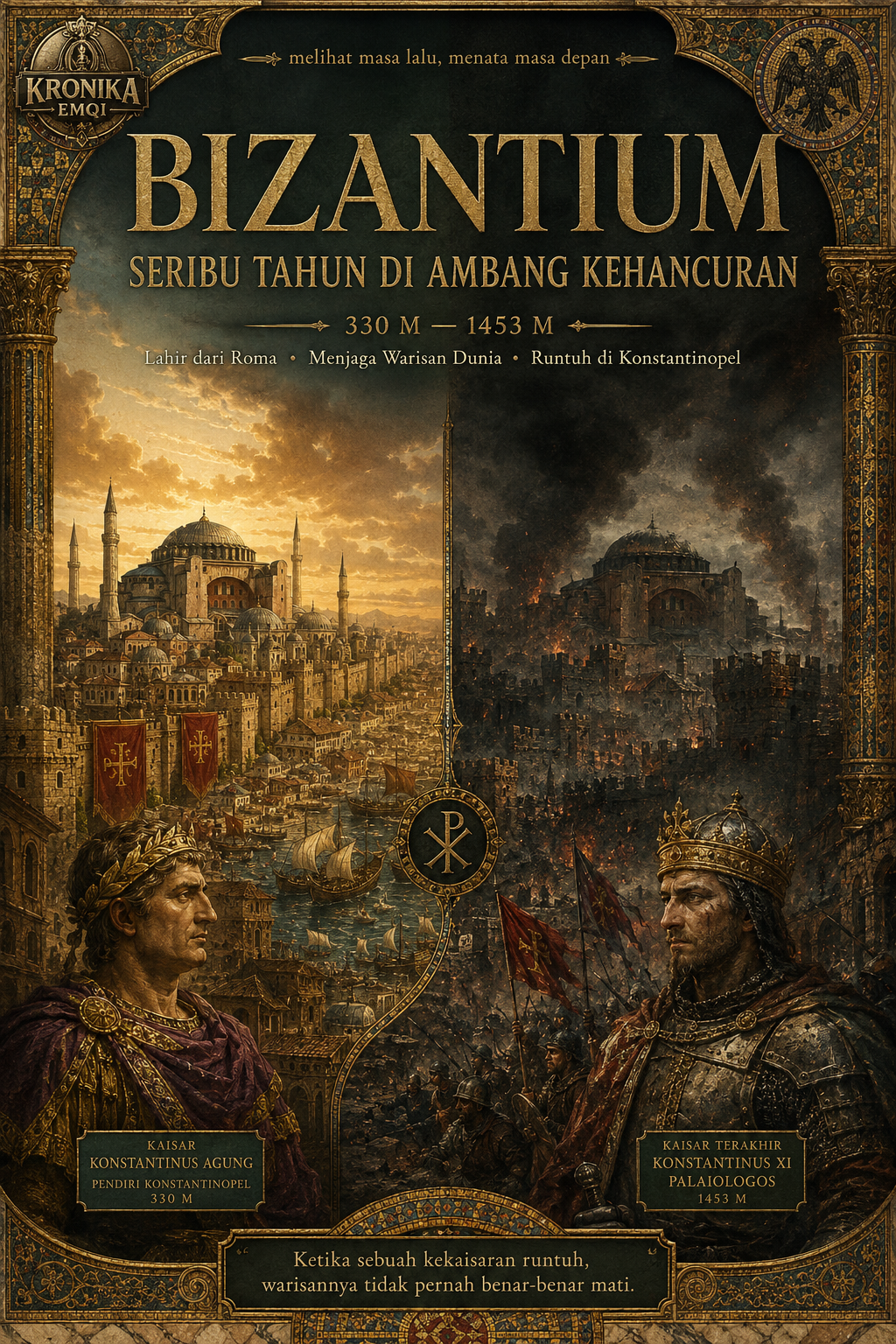 BIZANTIUM: SERIBU TAHUN DI AMBANG KEHANCURAN Dari Konstantinus Agung hingga Jatuhnya Konstantinopel pada 1453